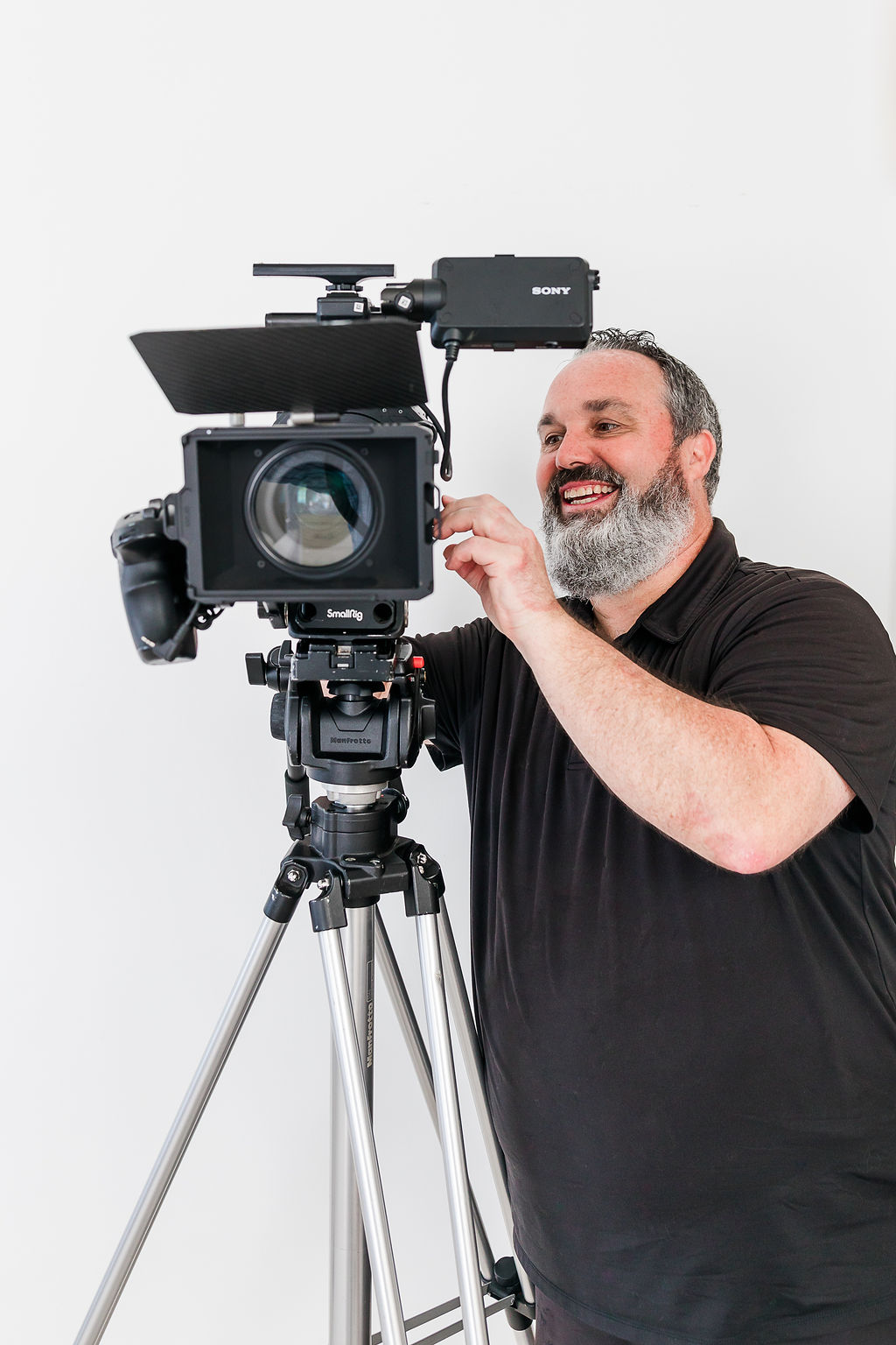 Eric with camera equipment
